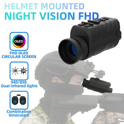 Gafas de visión nocturna 2K NVG para adultos PVS 14 Casco montado 4 modos de color 4X