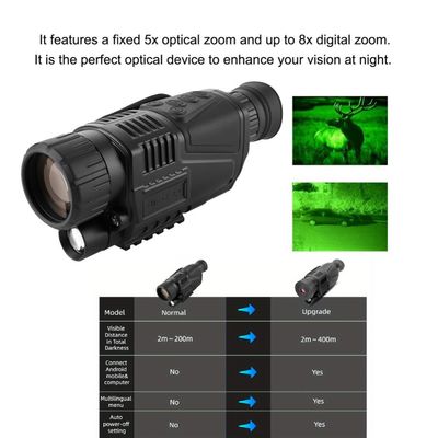 P1S X Visión Infrarroja Digital Monocular 200m 3.7V Binoculares de cazador nocturno