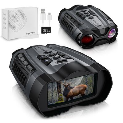 3.7V Digital Recargable Visión nocturna Binoculares de caza 1080P infrarrojos