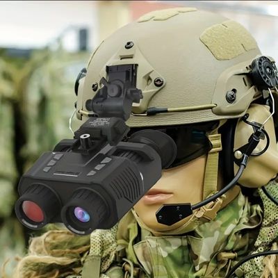 Sistema de visión nocturna con prismáticos digitales de luz infrarroja montado en la cabeza