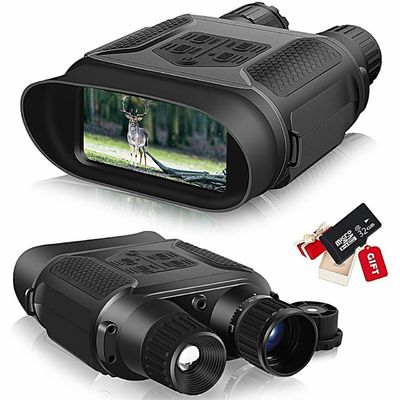 Diurno y Noche Binoculares pantalla LCD de 3,5 a 7x de aumento