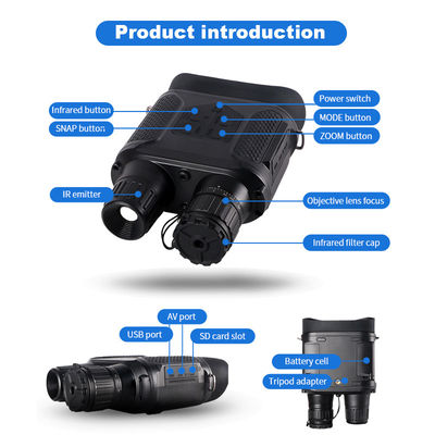400M Full Dark Night Vision Binoculares infrarrojos para la caza Gafas nocturnas infrarrojas
