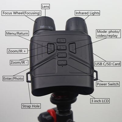 Zoom óptico 5x Nv4000 Visión digital nocturna de caza Binoculares Telescopio de cámara Alcance