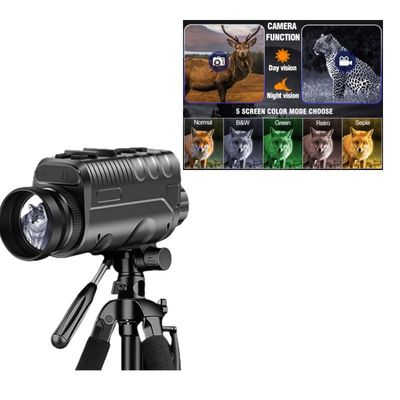 Gafas de visión nocturna 6X Magnificación digital ajustable 34MM Objetivo Lente 854*480 Resolución