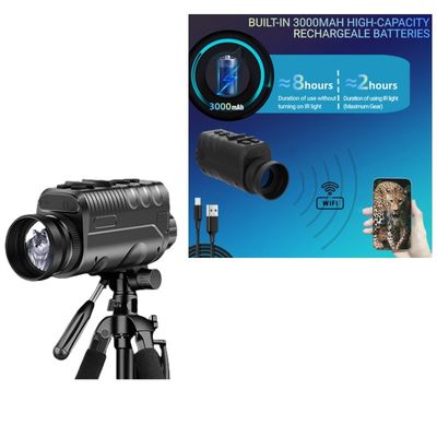 Objetivo de 34 mm 1080p Dispositivo de visión nocturna de infrarrojo binocular 5x256GB