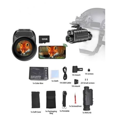 9 millones de imágenes fotográficas Resolución de imagen 31 mm IR LED gafas de visión nocturna 1080P