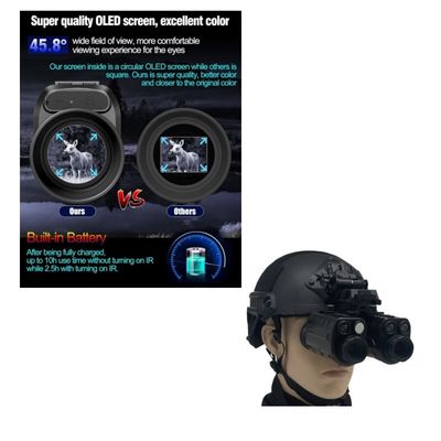 9 millones de imágenes fotográficas Resolución de imagen 31 mm IR LED gafas de visión nocturna 1080P
