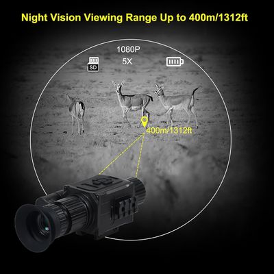 Monocular de visión nocturna digital HD 1080P con infrarrojos, alcance de visión nocturna con zoom AI 5X, grabación de video, cámara de visión nocturna para caza, vigilancia y observación de vida silvestre