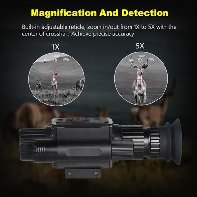 Monocular de visión nocturna digital HD 1080P con infrarrojos, alcance de visión nocturna con zoom AI 5X, grabación de video, cámara de visión nocturna para caza, vigilancia y observación de vida silvestre